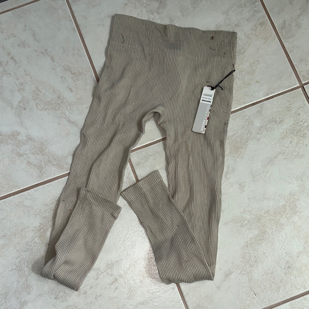Forever 21 Ribbed Beige Leggings